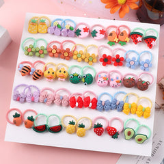 Back to school 2023 AVEURI 10PCS/Set Cute Cartoon Animals Hair Bands Girls Elastic Rubber Band Headwear Hair Accessories Kids Headband Ornaments Gift