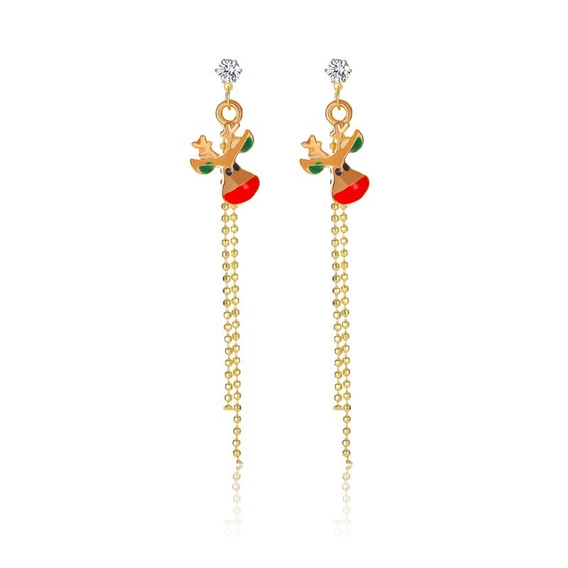 Christmas Gift New Trendy Statement Christmas Tree Earrings For Women Santa Claus Snowman Drop Earrings Jewelry Girls Christmas Gifts Wholesale