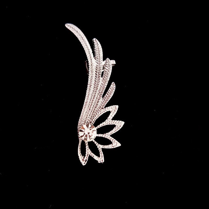 AVEURI Fashion Angel Wings Metal Rhinestone Earrings Women's Exaggerated Drop Earrings Banquet Popular Creative Jewelry Accessories