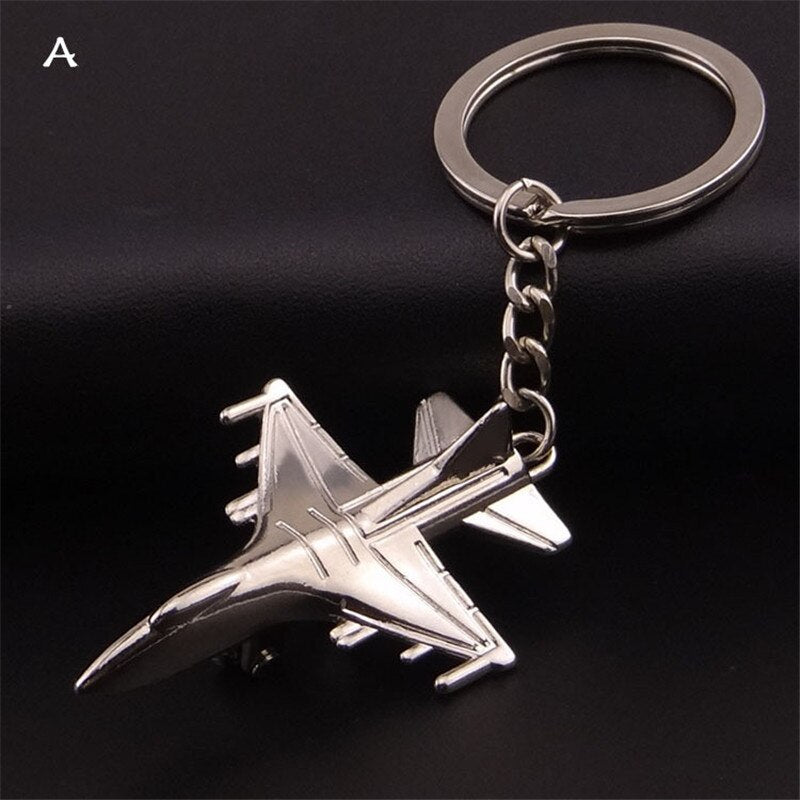 Aveuri Airline Promo New Keychain Metal Naval Aircrafe Fighter Model Aviation Gifts Key Ring Model Key Chain Air Plane Aircrafe Keyring