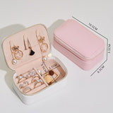 Christmas Gift Fashion Luxury Jewelry Bag Travel Portable Jewelry Storage Box Leather Earrings Jewelry Storage Jewelry Box