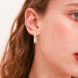 AVEURI  2023 New Female Half Crescent Chic Minimalist Classic Alloy Elegant Hoop Earrings For Women Girl Wedding Party Travel Jewelry