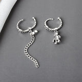 Christmas Gift Tassel Piercing Asymmetry Bear Hoop Earring For Women Party Wedding Earing Jewelry eh460