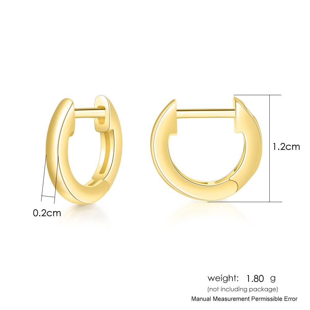 Aveuri Unisex Little Mobius Hoop Earrings For Women Simple Geometric Circle Silver Color Party Gift Fashion Jewelry KBE390