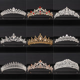 Aveuri  Wedding Crown Hair Jewelry Bridal  Hair Accessories Women Baroque Crown Rhinestones Crystal Tiaras Bride QueenParty Crowns Gift