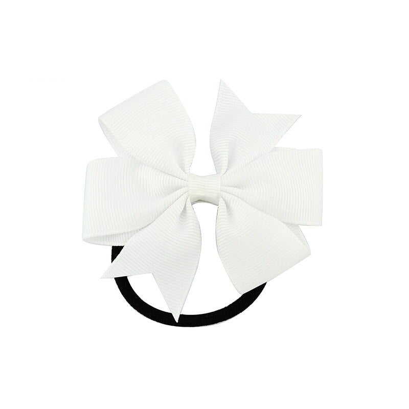 Back to school 2024 AVEURI Candy Colour Girl Bow-Knot Grosgrain Ribbon Hair Ring Female Rubber Band Elastic Hair Bands Bows Girl's Headware