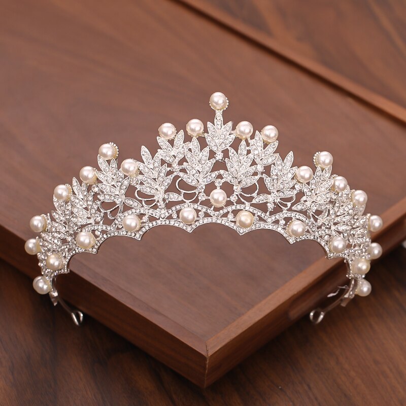 Bridal Crown And Tiara Headpiece Gold Silver Color Rhinestone Crystal Diadem Queen Crown Princess Tiaras Wedding Hair Jewelry