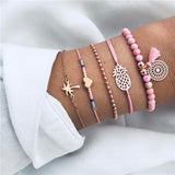 AVEURi 2023 Different Style Bohemian Tree Beaded Bracelets Sets For Women Vintage Fashion Chain Strand Bracelets Jewelry Gifts