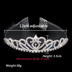 Graduation gift  Princess Crown Bride Tiaras Hair Comb Ornaments Jewelry Headband Crystal Pearl Wedding Crown Hairband Women Headwear