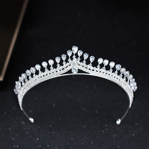 Christmas Gift Luxury Womens Crown Headband Crystal Rhinestone Tiara And Crown Hair Band Jewelry Silver Color Bridal Hair Accessories Wedding