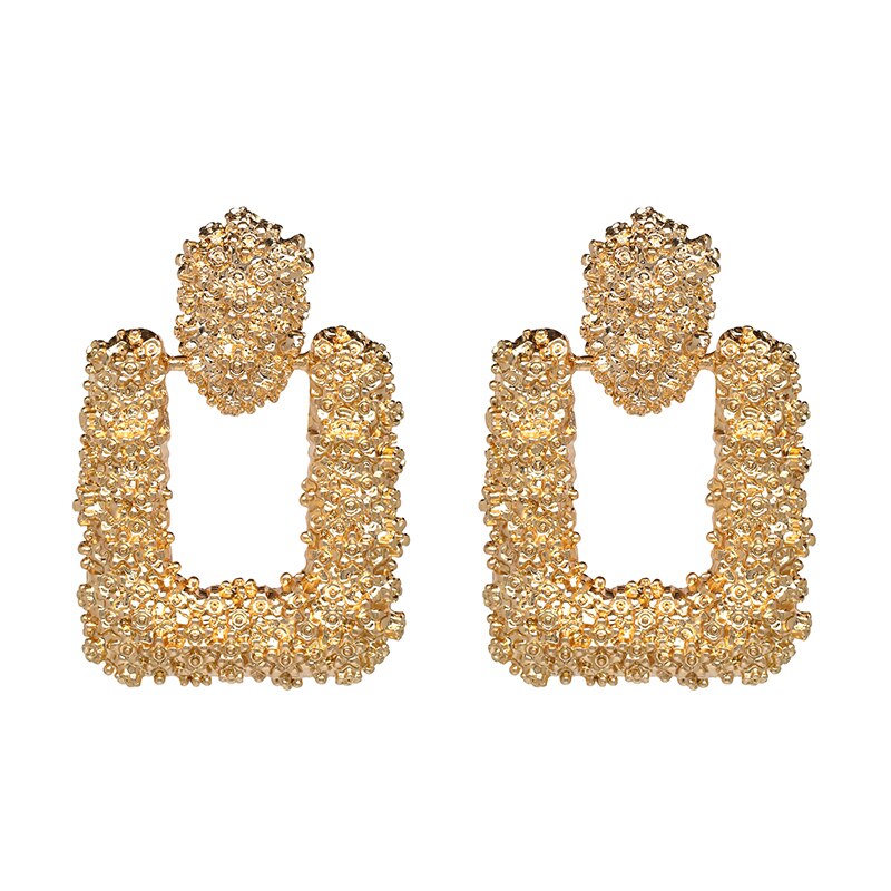 AVEURI  New Brand Punk Big Earrings Dangle Earrings Vintage Gold Metal Drop Earrings Gift For Women Bijoux