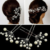 Aveuri Hot Flower Hair Clips Women Fashion Styles Hairpin Fashion Trendy Wedding Bridal Pearl Hair Pins Bridesmaid Jewelry 1PC
