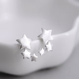 Christmas Gift Fashion Silver Color Star Stud Earrings for Women Elegant Wedding Jewelry pendientes mujer moda 2023 Brincos eh907