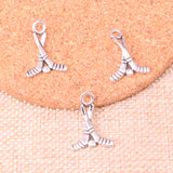 Aveuri Graduation gifts 30pcs Antique Silver Plated hockey club Charms Pendants Fit Jewelry Making Findings Accessories 16*23mm