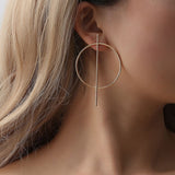 Christmas Gift New Fashion Exaggerated Big Earrings for Women Circle Round Alloy Earrings Jewelry Halloween Gift Wholesale 2023