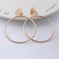 Fashion Statement Geomet Earrings 2023 Big Round earrings For Women clip earrings without piercing Earrings Ear Clips Jewelry