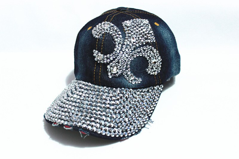 Christmas Gift  fashion hat caps sunshading men and women's  baseball cap rhinestone hat  denim and cotton snapback cap