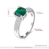 Christmas Gift Jewelry Vintage Green Stone Rings For Women Party Engagement Ring Bijoux Fashion Accessories CC534