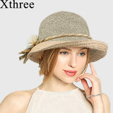 Christmas Gift Good quality  Summer hat women Raffia straw cap Ladies Big brim Sun hat  hat forgirlbeach hat