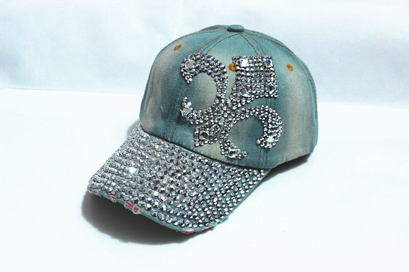 Christmas Gift  fashion hat caps sunshading men and women's  baseball cap rhinestone hat  denim and cotton snapback cap