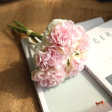 Aveuri pink silk hydrangeas artificial flowers wedding flowers for bride hand silk blooming peony fake flowers white home decoration