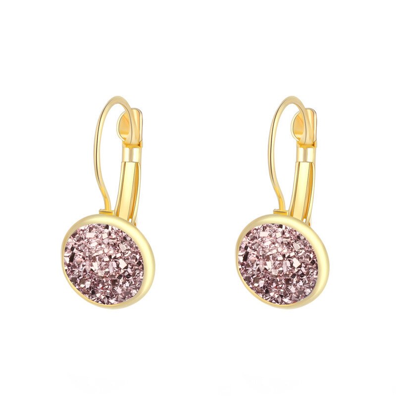 Aveuri Earrings For Women Handmade Multicolored Resin Clusters Romantic Imitation Stone Earrngs Jewelry KAE011