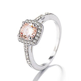 Aveuri  Cz Gold Color Diamond Ring for Women Bague Jaune Gemstone Bizuteria Engagement Jewelry Square Party Diamante S925 Silver