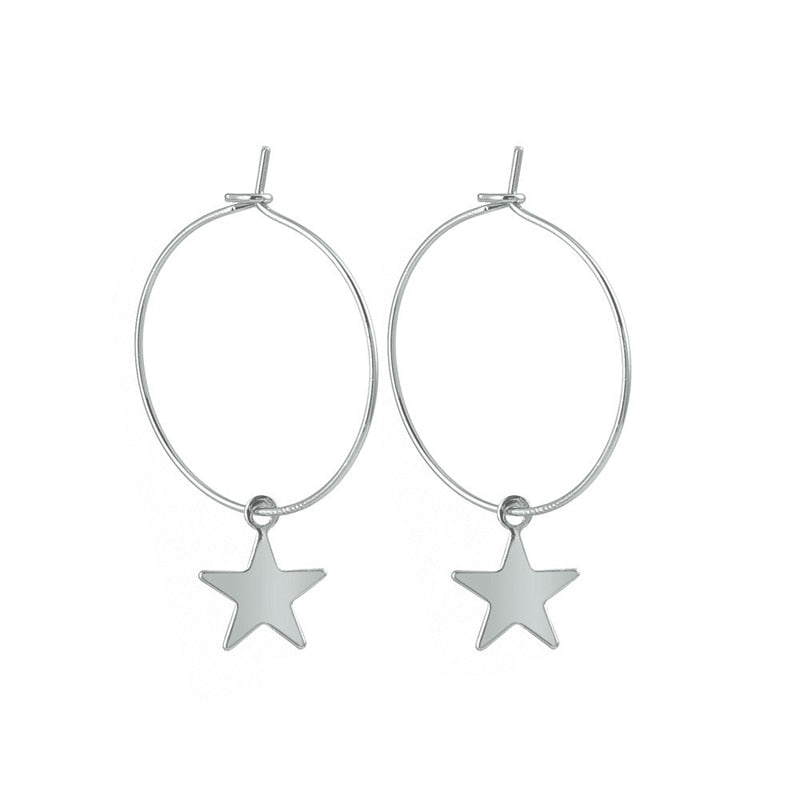 Christmas Gift 2023 New Fashion Earrings Popular Fashion Personality Simple Pentagram Ear Ring Female Accessories Wholesale And Foreign Trade