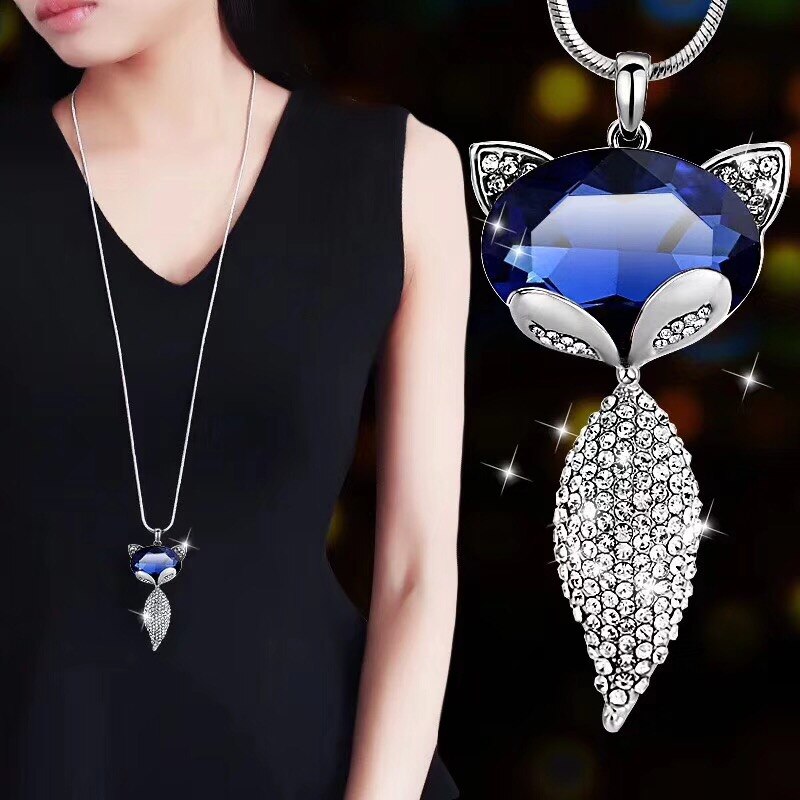 Meyfflin Long Necklaces & Pendants for Women Collier Femme Geometric Statement Colar Maxi Fashion Crystal Jewelry Bijoux 2023