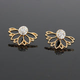 Christmas Gift 2023 Crystal Flower Stud Earrings For Women fashion Jewelry gold sliver Simple design Rhinestones Earring jewelry e0400