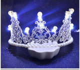 Aveuri Wedding Crown Tiaras Bridal Pearl Headband Tiaras And Crowns LED Light Crown Bride Headpiece Wedding Hair Accessories Diadema