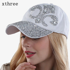 Christmas Gift  fashion hat caps sunshading men and women's  baseball cap rhinestone hat  denim and cotton snapback cap