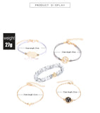 AVEURi 2023 Bohemian Turtle Pineapple Heart Map Charm Bracelets Bangles For Women Fashion Beads Strand Bracelets Sets Jewelry Gifts