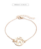 AVEURi 2023 Bohemia Gold Metal Chain Bracelets For Women Girls Fashion Map Ocean Airplane Bracelets Sets Vintage Fashion Jewelry