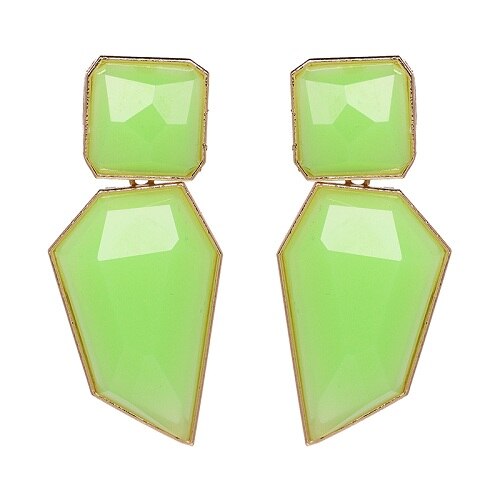 AVEURI  Luxury Resin Stone Pendant Earrings For Women Wedding Dangle Drop Jewelry Charm Statement Earrings