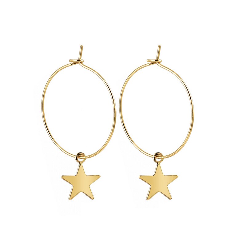 Christmas Gift 2023 New Fashion Earrings Popular Fashion Personality Simple Pentagram Ear Ring Female Accessories Wholesale And Foreign Trade