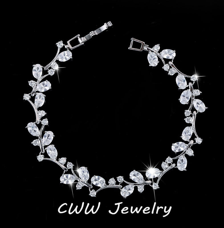 Christmas Gift 6 Colors Options White Gold Color Handmade Austrian Crystal Rhinestone Purple Stones Bracelets Bangle for Women CB078