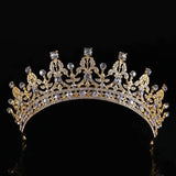 Luxury Bridal Crystal Tiara Crowns Princess Queen Pageant Prom Rhinestone Veil Tiaras Headband Wedding Hair Accessories