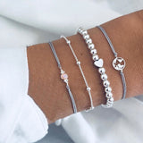 AVEURi 2023 12 Style Bohemian Handmade Heart Tassel Shell Bracelet Sets Women New Rope Chain Bracelets Jewelry Christmas Gift