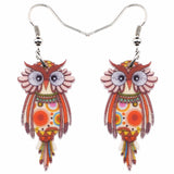 Christmas Gift Animal Acrylic Stud Dangle Drop Owl Birds Big Long Earrings News Fashion Jewelry For Girls Women Teens KIDS Anime Gift