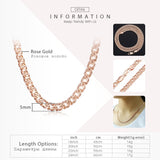 prom accessories prom accessories Trendsmax Necklaces for Women Men 585 Rose Gold Venitian Curb Link Chain Necklace 45cm 55cm 60cm Fashion Jewelry KGN453