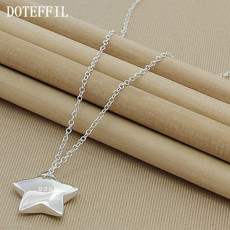 Aveuri Genuine Alloy Star Pendant Necklace 18 inches Chain Fashion Jewelry Necklace For Women Hot Sale