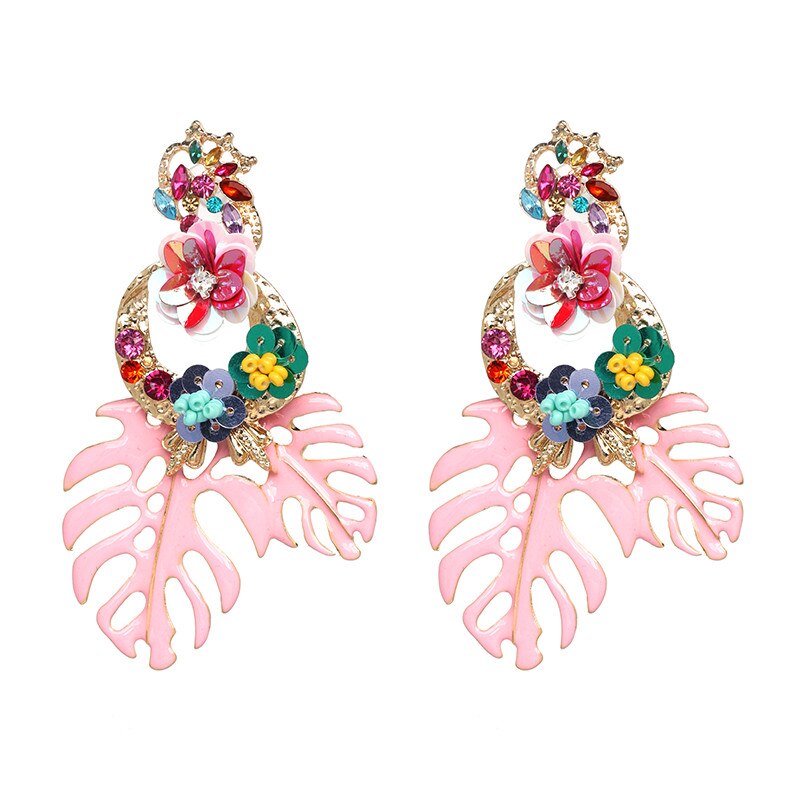 AVEURI  Fashion Jewelry Leaves Drop Earrings For Women Multicolored Dangle Earrings Accessories Brincos