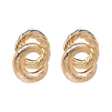 AVEURI  Vintage Statement Big Geometric Earrings Fashion Gold Drop Earrings For Women Metal Hanging Earring Jewelry