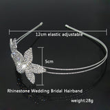 Bridal Crown Tiaras Wedding Prom Hair Accessories Rhinestones Flower Pattern Girls Hairbands Hair Jewelry Gift