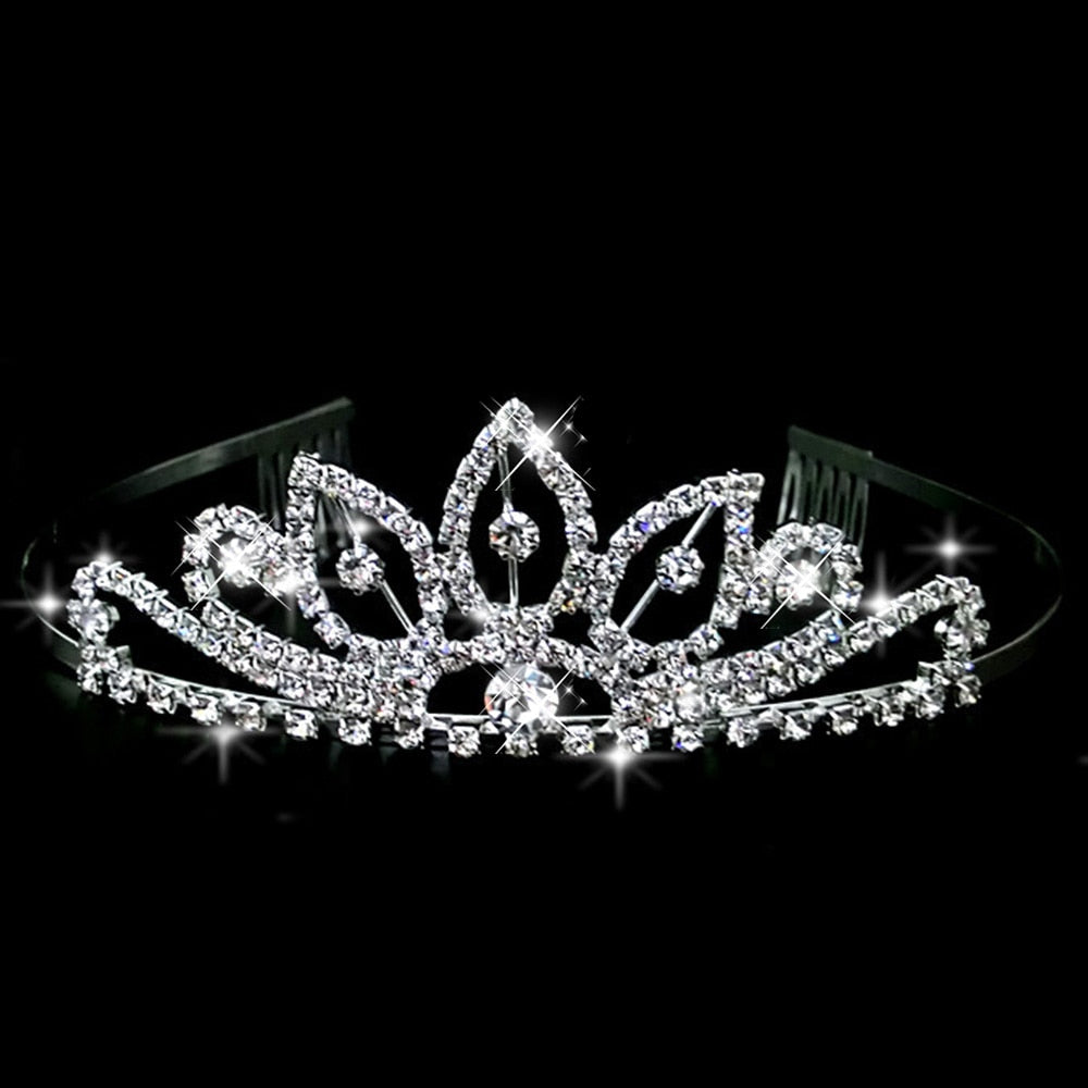 Graduation gift  Princess Crown Bride Tiaras Hair Comb Ornaments Jewelry Headband Crystal Pearl Wedding Crown Hairband Women Headwear