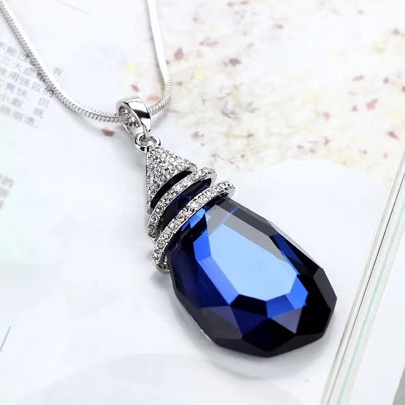 Meyfflin Long Necklaces & Pendants for Women Collier Femme Geometric Statement Colar Maxi Fashion Crystal Jewelry Bijoux 2023