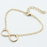 Hot Popular Plating Gold Metal Cross Infinite Bracelet & Bangle Charm chain bracelets Jewelry For Women high Quality Gifts