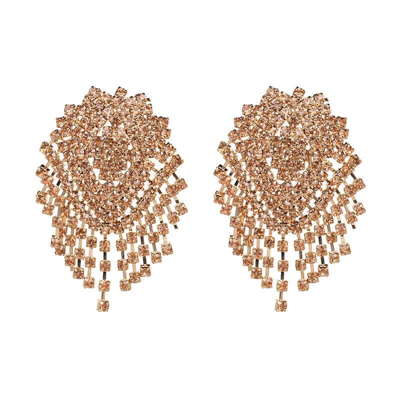 AVEURI  Top Brand Luxury Dangle Earrings Crystal Drop Earrings Women Big Maxi Earrings Jewelry Accessories
