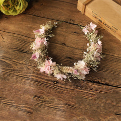 Christmas Gift Wedding Jewelry Hairbands Tiaras And Crowns Garland Engagement Hair Accessories For Bride Sweet Yarn Flower Shape DIY mq031